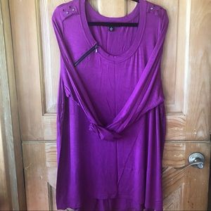 Bright Orchid Trendy Tunic with Zipper Detailing sz 26/28